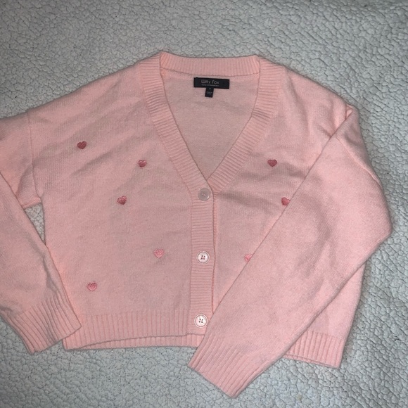 Witty Fox Heart Sweater S 